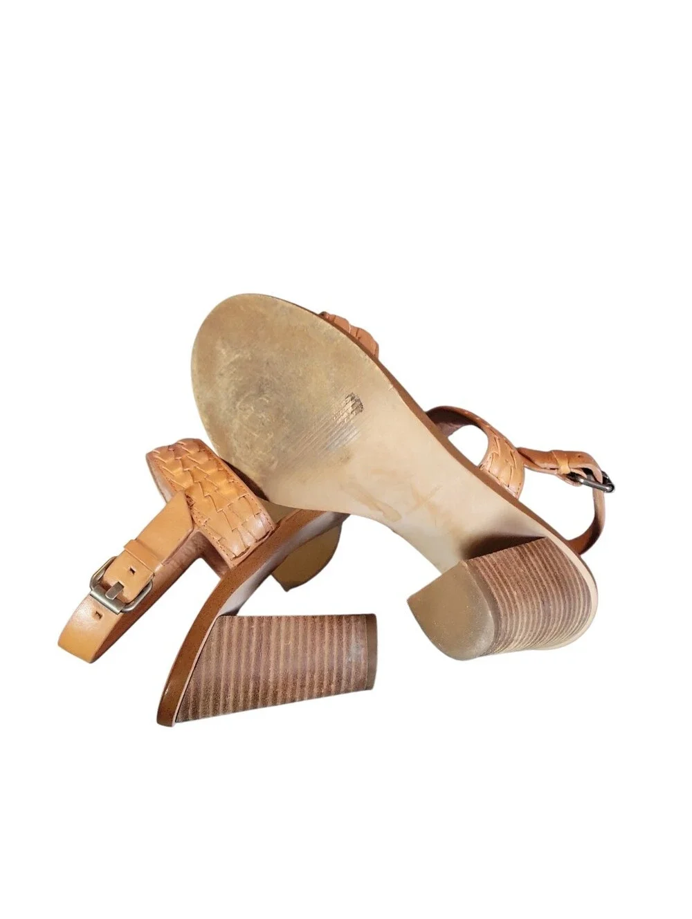 Madewell Hutton Women's  Tan Leather Block Stacked 4